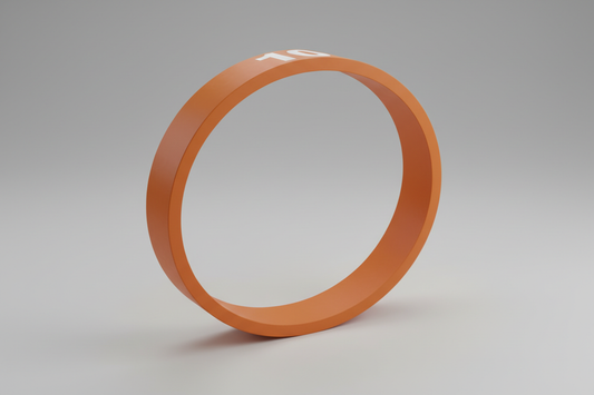 only one in orange with the number 10 on it in white text